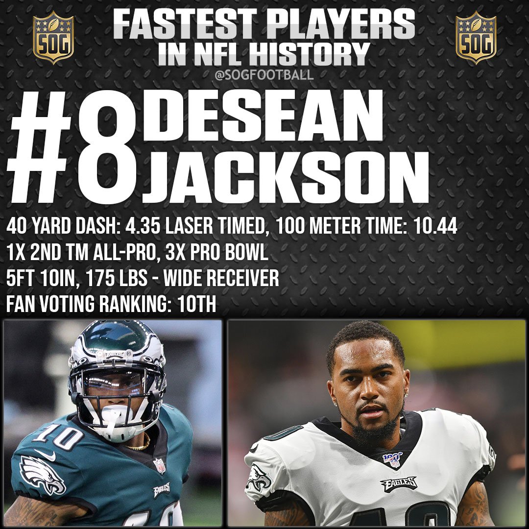 Top 10 Fastest NFL Players Ever - #8 Desean Jackson