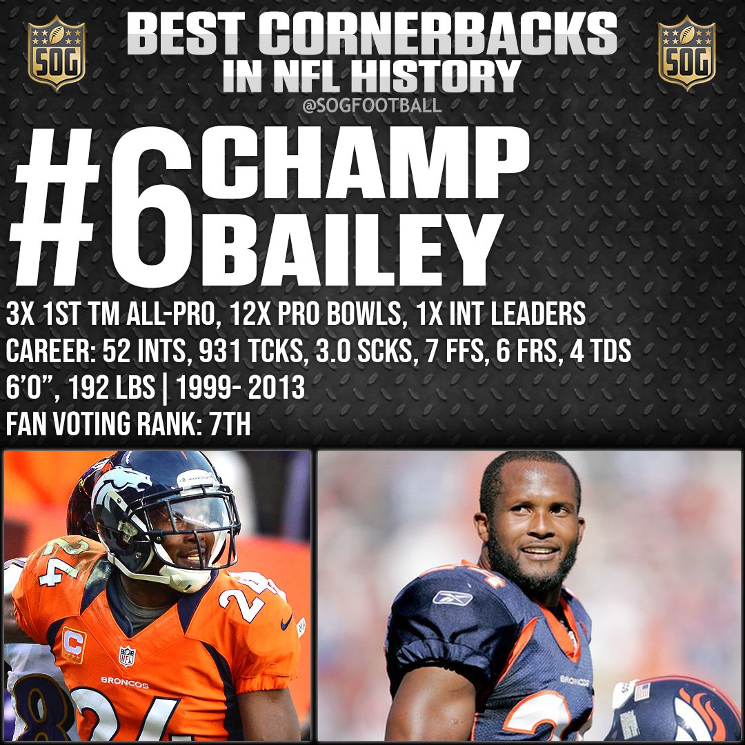 NFL Top 10 Best Cornerbacks of All-Time - #6 Champ Bailey