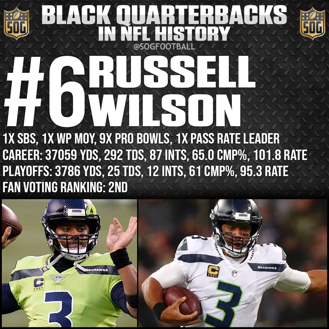 Top 10 Best Black Quarterbacks Ever in NFL History - #6 Russell Wilson