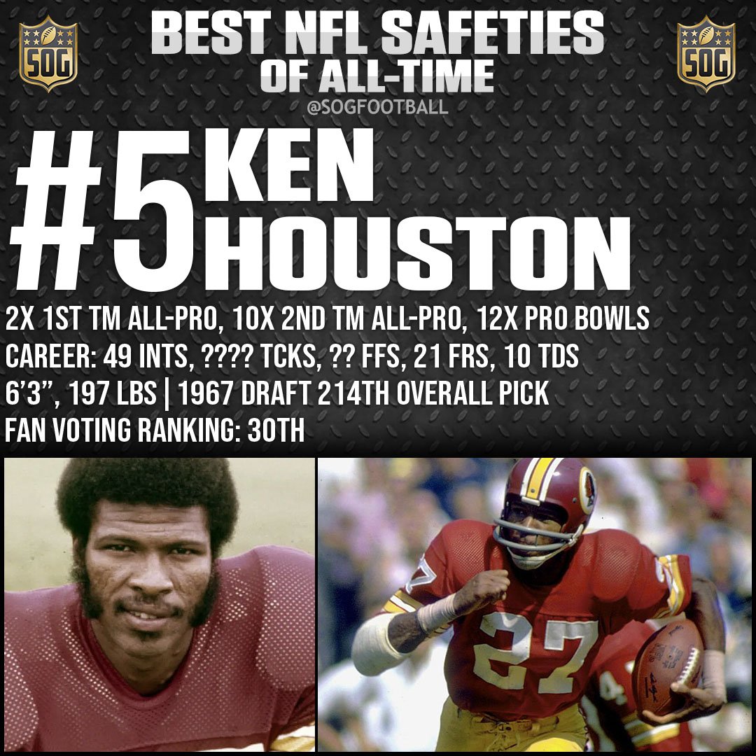 Top 10 Best Safeties Ever in NFL History - #5 Ken Houston
