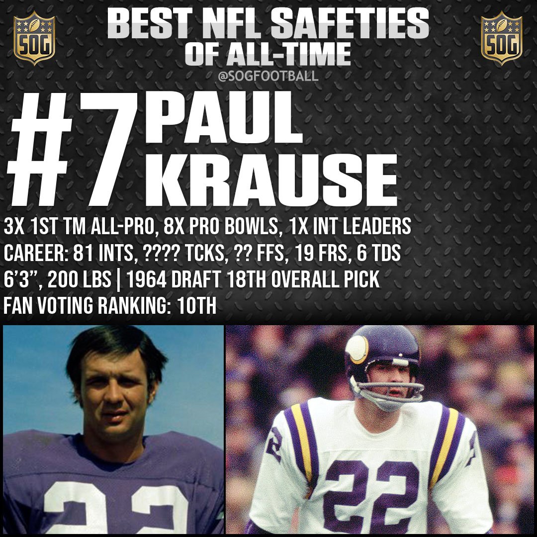 Top 10 Best Safeties Ever in NFL History - #7 Paul Krause