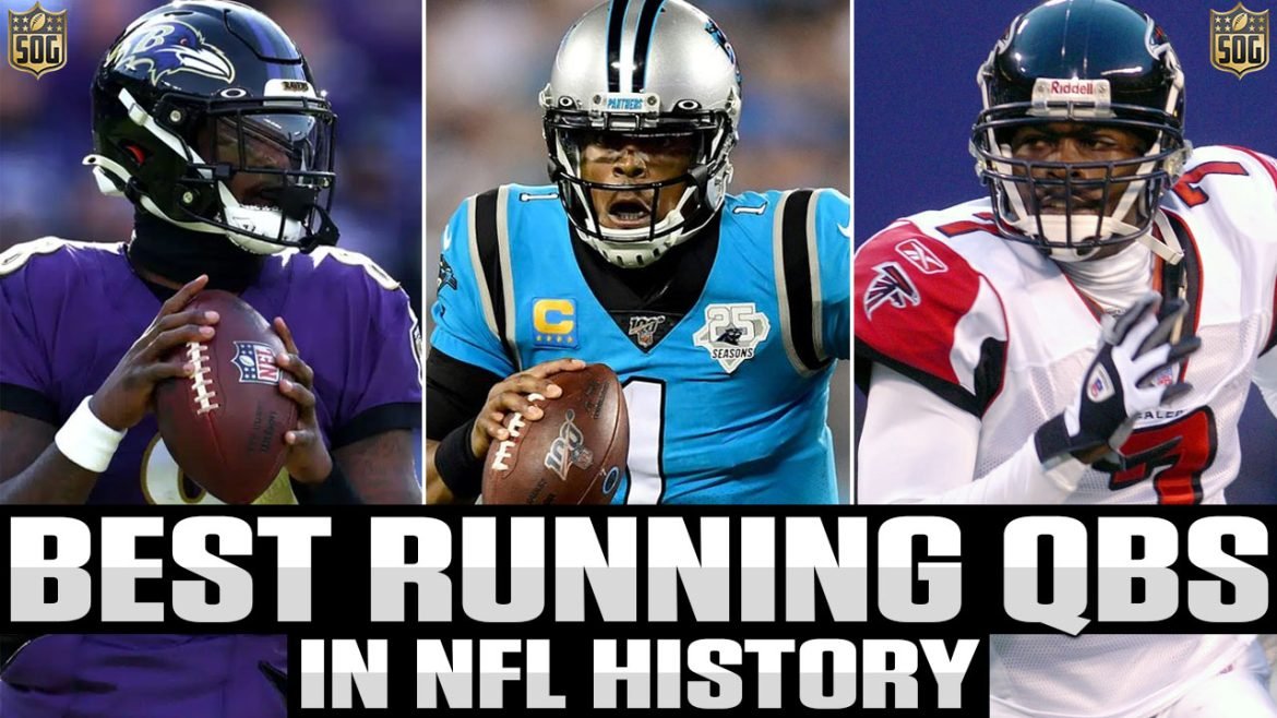 Top Running QBs Lamar Jackson, Michael Vick, and Cam Newton in action