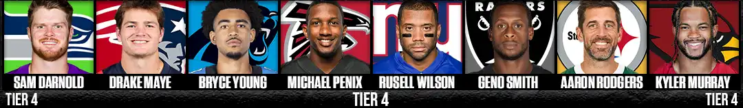 Tier 4 Quarterbacks – Sam Darnold, Drake Maye, Bryce Young, Michael Penix, Russell Wilson, Geno Smith, Aaron Rodgers, Kyler Murray – Best Quarterbacks in the NFL 2025–26