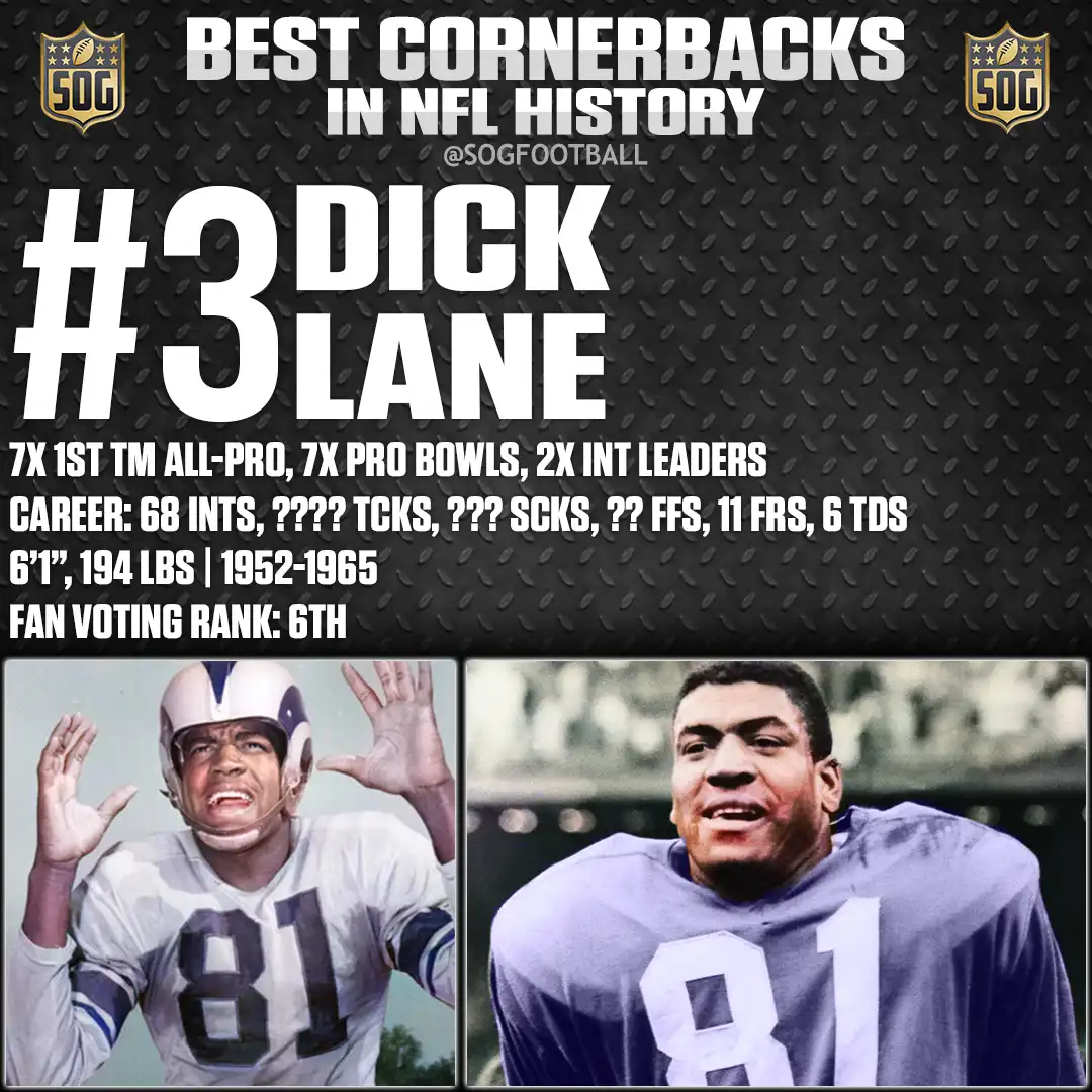 Top 10 Best Cornerbacks in NFL History – #3 Dick Night Train Lane, Detroit Lions