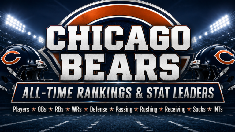 Chicago Bears All-Time Rankings & Stat Leaders