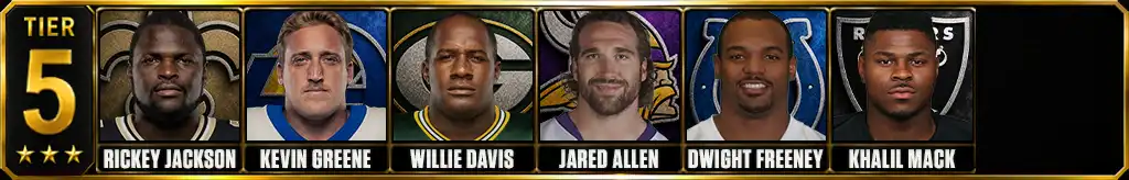 Best edge rushers of all-time Tier 5 graphic