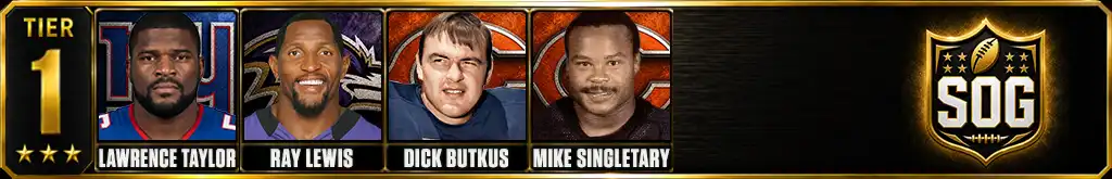 Best NFL linebackers of all-time Tier 1 graphic