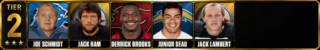 Best NFL linebackers of all-time Tier 2 graphic