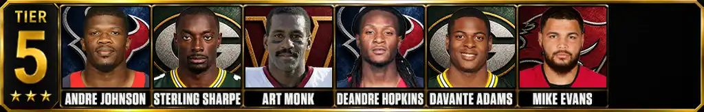Best wide receivers in NFL history Tier 5 graphic