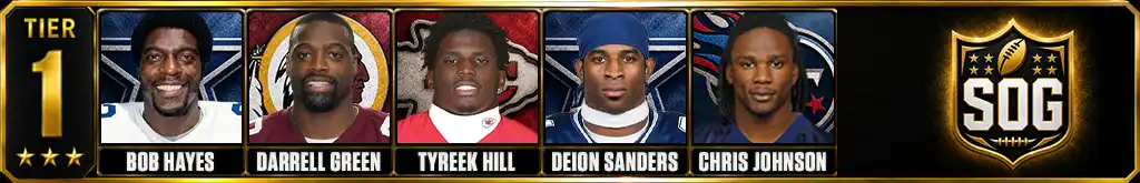 Fastest NFL Players history Tier 1 graphic