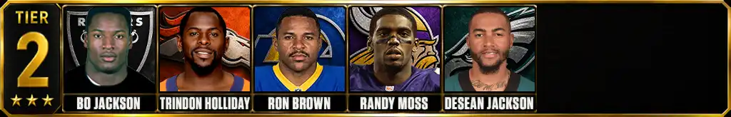 Fastest NFL Players history Tier 2 graphic