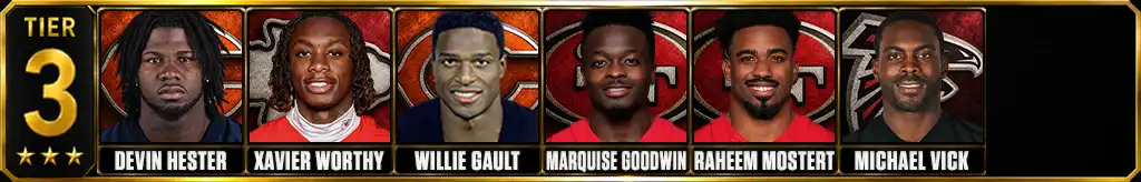 Fastest NFL Players history Tier 3 graphic