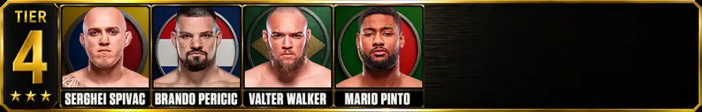 UFC heavyweight rankings Tier 4 with Serghei Spivac, Brando Peričić, Valter Walker and Mario Pinto