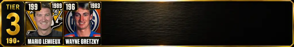 Tier 3 most points in a single NHL season featuring Mario Lemieux and Wayne Gretzky