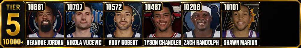 Most Rebounds in the NBA Since 2000 — Tier 5 Most rebounds in the NBA since 2000 Tier 5 graphic