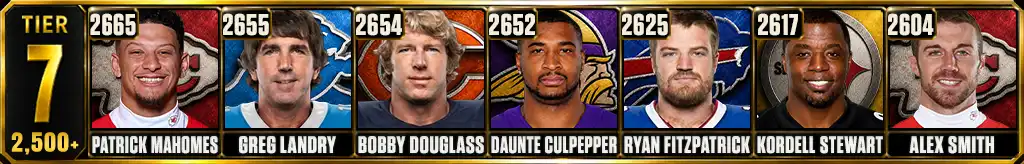 Most rushing yards by a quarterback in NFL history Tier 7 graphic