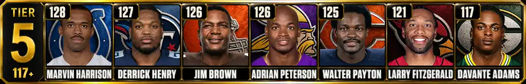 Most total touchdowns in NFL history Tier 5 graphic