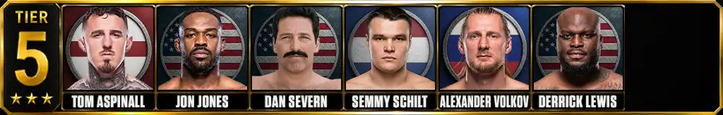 Best UFC heavyweights ever Tier 5 graphic
