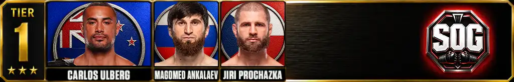 UFC light heavyweight rankings Tier 1 with Carlos Ulberg, Magomed Ankalaev and Jiří Procházka