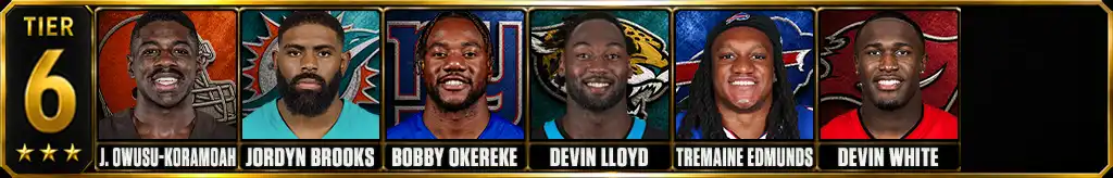 Tier 6 best off-ball linebackers since 2020: Jeremiah Owusu-Koramoah, Jordyn Brooks, Bobby Okereke, Devin Lloyd, Tremaine Edmunds and Devin White
