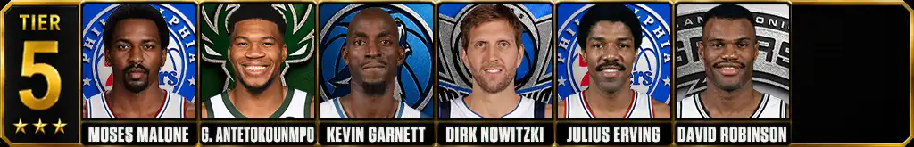 Best NBA players of all-time in NBA history Tier 5 graphic