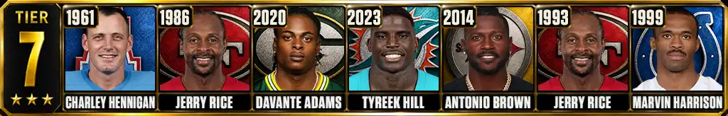 Best wide receiver seasons in NFL history Tier 7 graphic